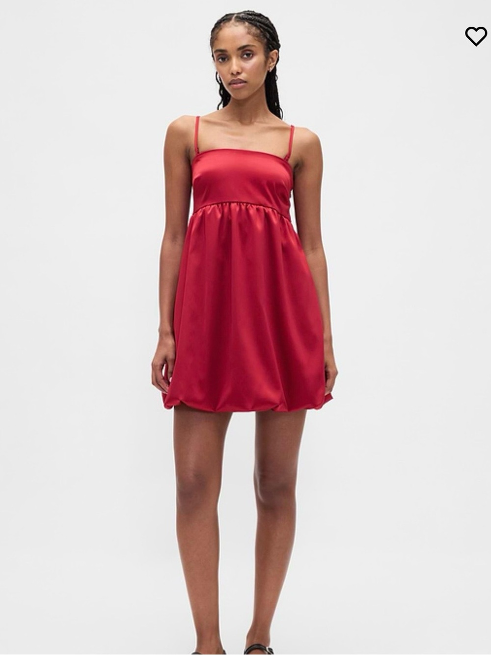 NWT- GAP Strapless Satin Bubble Dress in Red